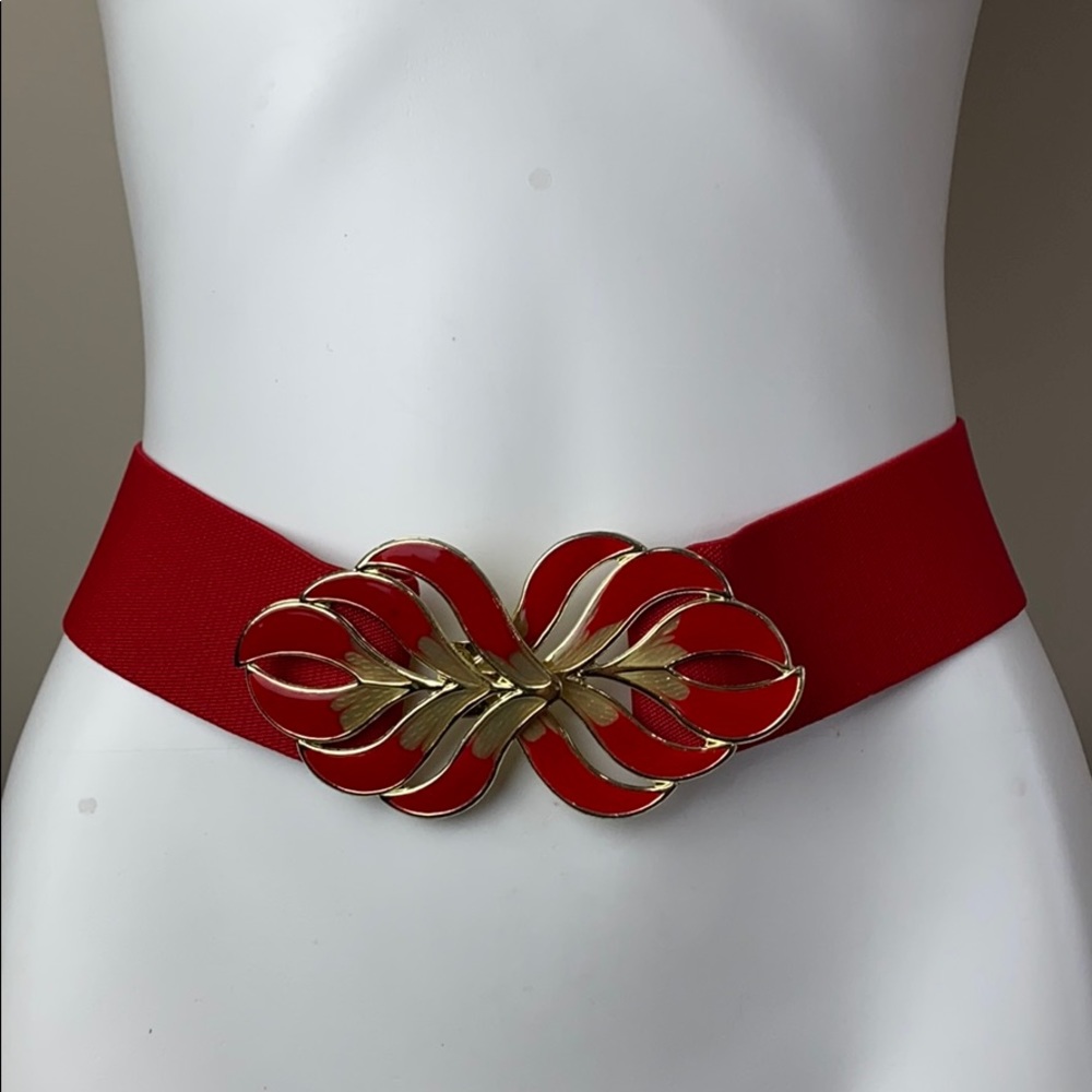 Vintage Enamel Floral Belt